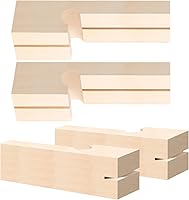 DoubleFill 2 Pairs 4 Inch Wooden Line Blocks for Masonry String Lines - Precise Bricklaying & Paving Tools