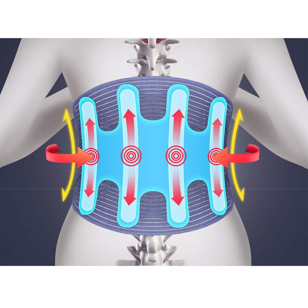 Faja Lumbar para Espalda, Cinturón de Soporte Lumbar Ayuda a Aliviar Dolor y Lesiones, Ciática, Hernia de Disco etc, Faja Lumbar Deportiva para Hombre y Mujer,XXL
