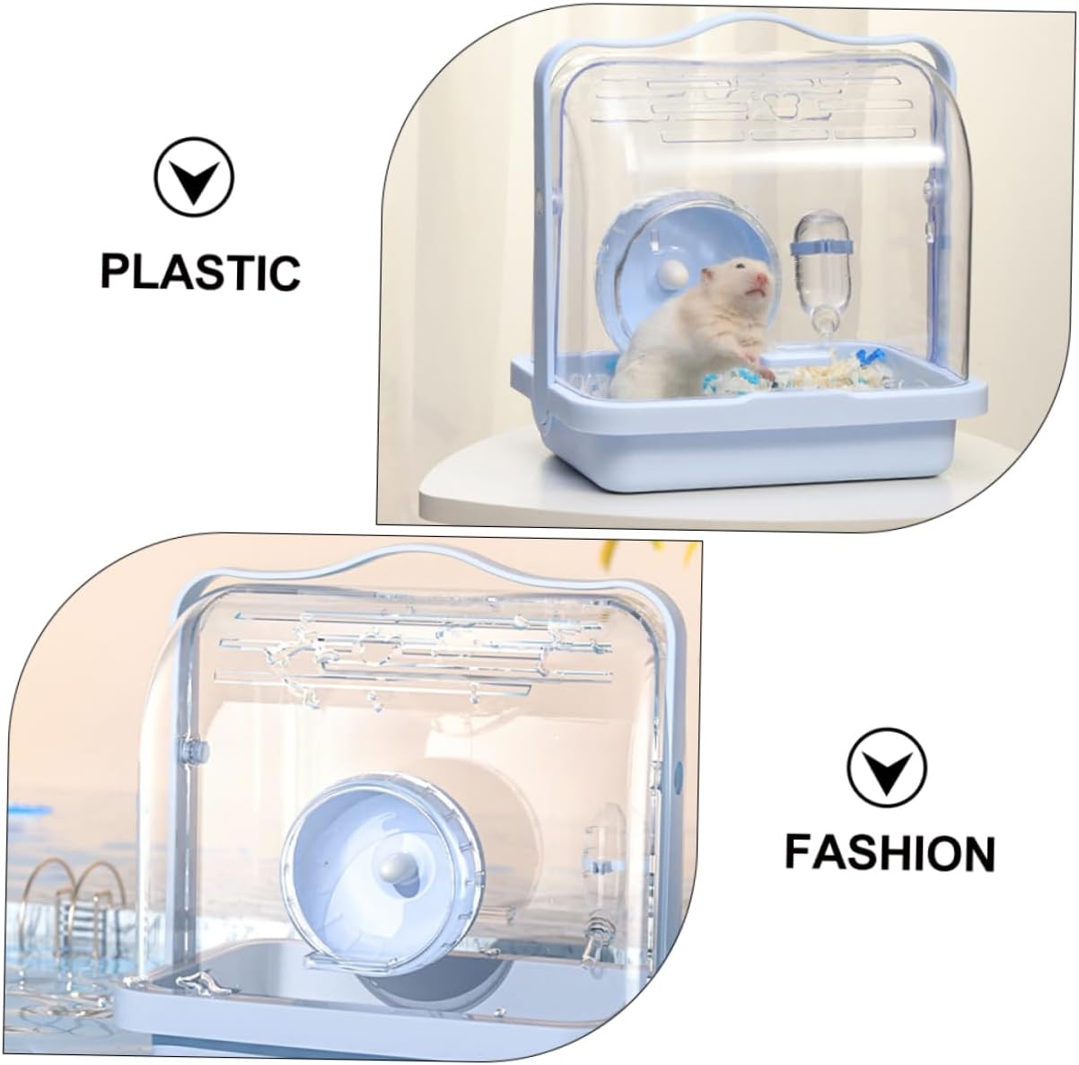 Portable Pet Case for Small Animals Hamster Cage Collapsible Compact Travel-Friendly