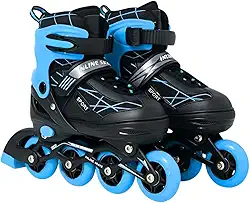 Patins Roller Inline 4 Rodas Ajustável Adulto Rodinha com Led