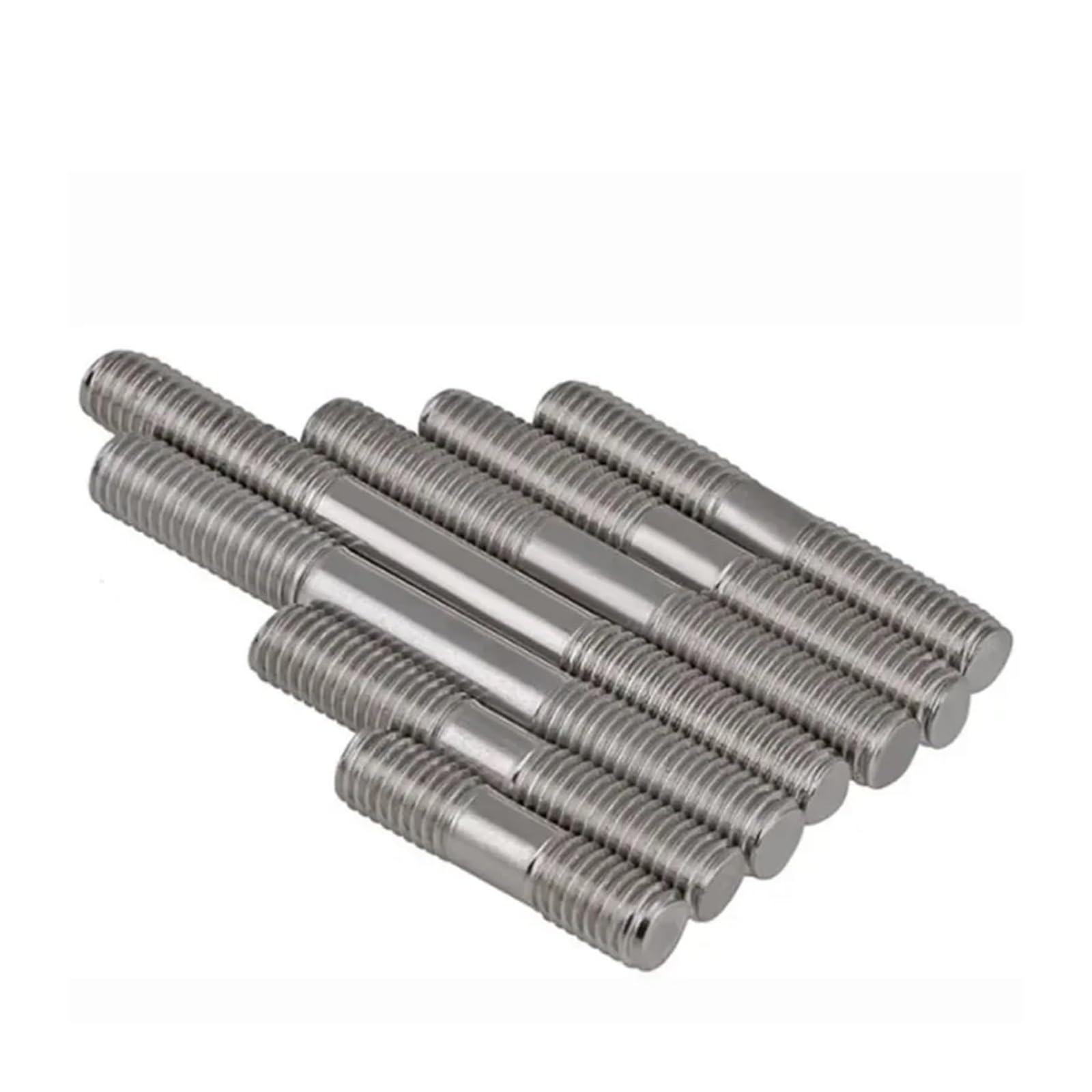 Tige filetée double en acier inoxydable, Goujons filetés à Double extrémité en acier inoxydable 304 M5x0.8, 20-250mm, usage industriel(M5x150mm 10pcs)
