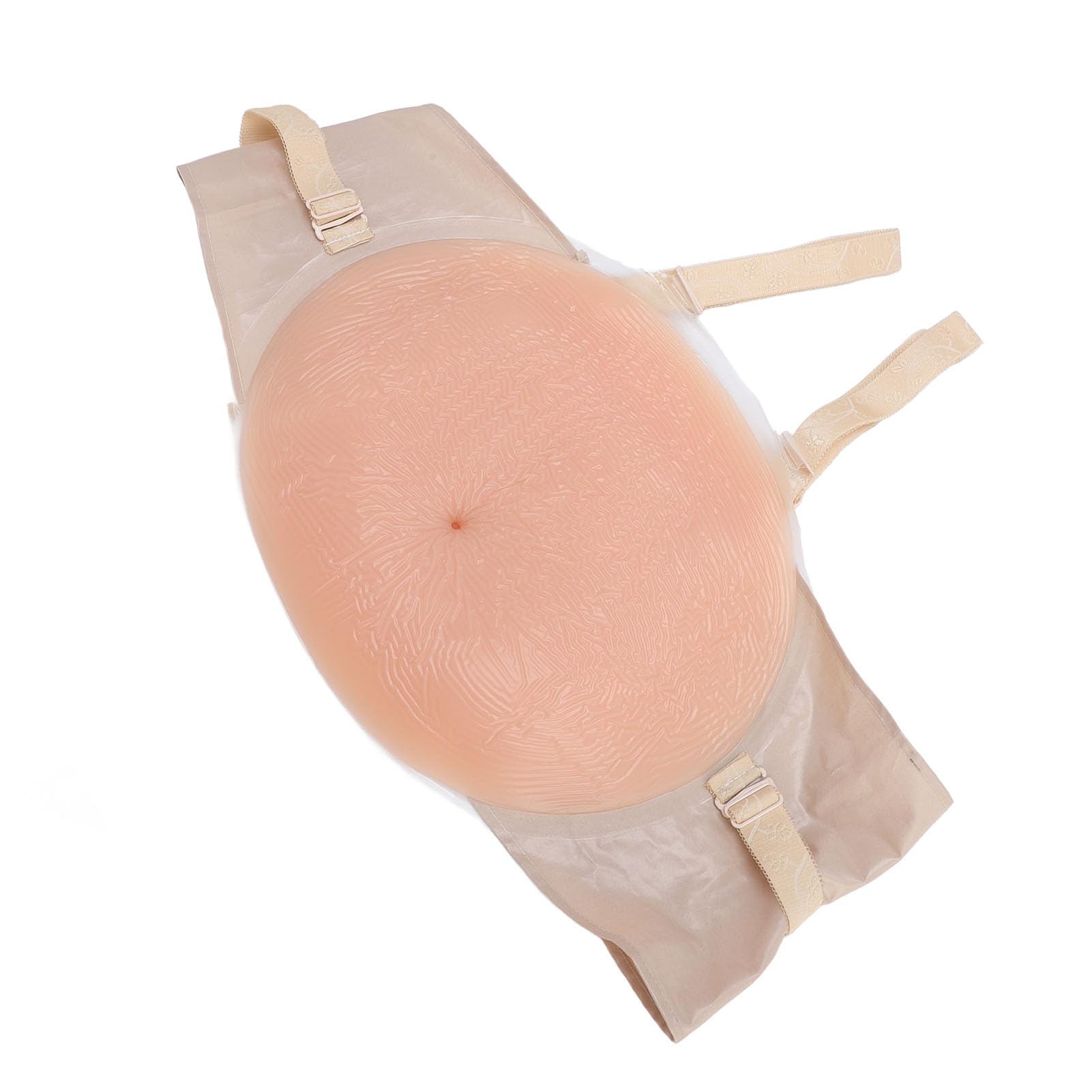 Silikon Schwangere Bauch Schwangerschaft Bauch Fake Künstliche Realistische Haut mit Verstellbarem Gurt für Schwangere Frauen Schauspieler (XXL)