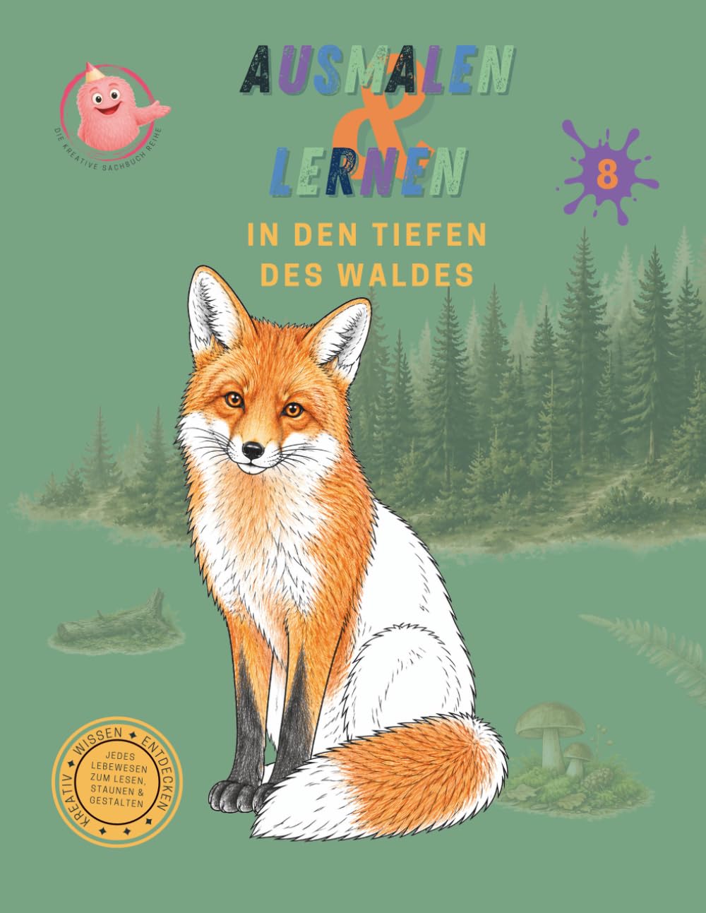 Ausmalen & Lernen: In den Tiefen des Waldes