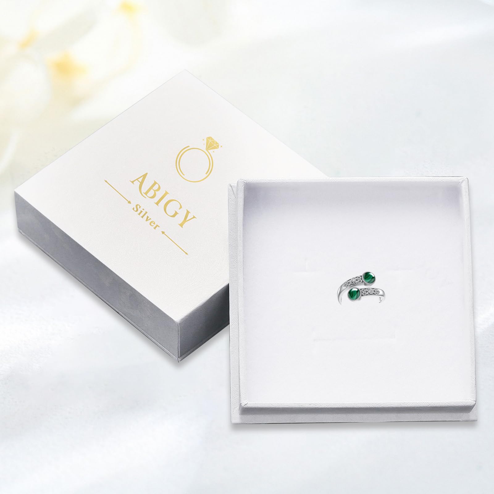 925 Silber Türkis Tigerauge Malachit Labradorit Damenring, Löffelring | Löffelring aus 925 Sterling Silber, erhältlich mit Türkis, Tigerauge, Malachit oder Labradorit für Damen.
