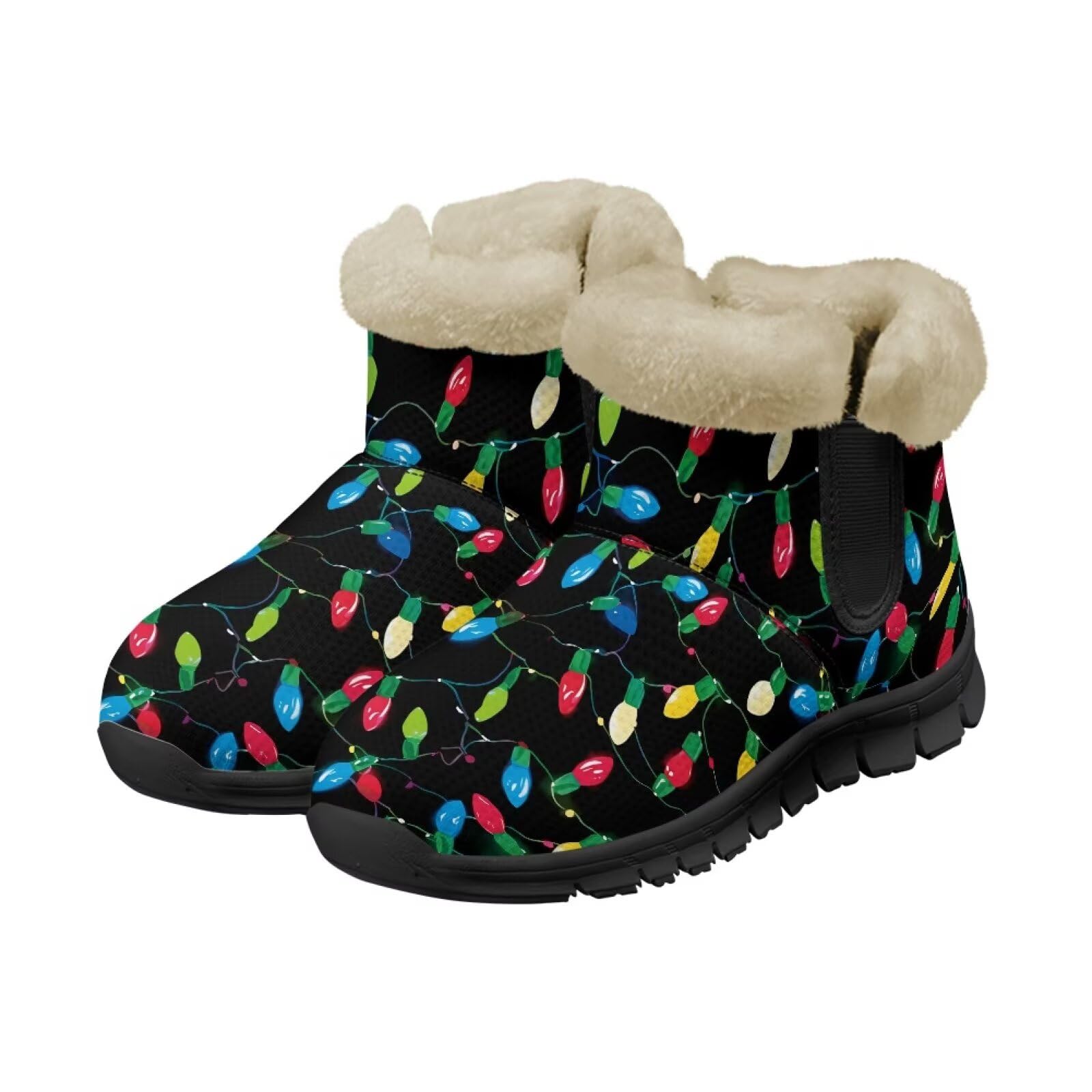Womens Snow Boots Warm Ankle Booties Outdoor Indoor Flat Boots Non-slip Winter Snow Boots Shoes for Women