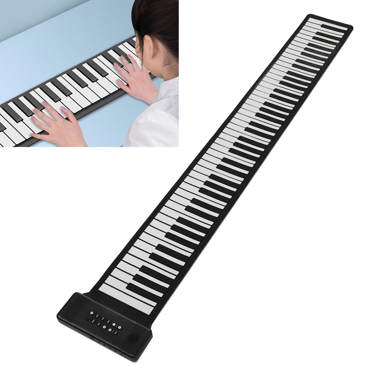 Keyboard Piano, 88 Keys Roll Up Piano with Speakers, Supports Recording, Editing, Playback, Portable Piano for Music Lovers
