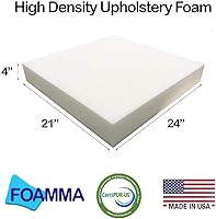 Vista 11 de FOAMMA 2" x 21" x 24" Upholstery Foam High Density Foam (Chair Cushion Square Foam for Dinning Chairs, Wheelchair Seat Cushion Replacement)
