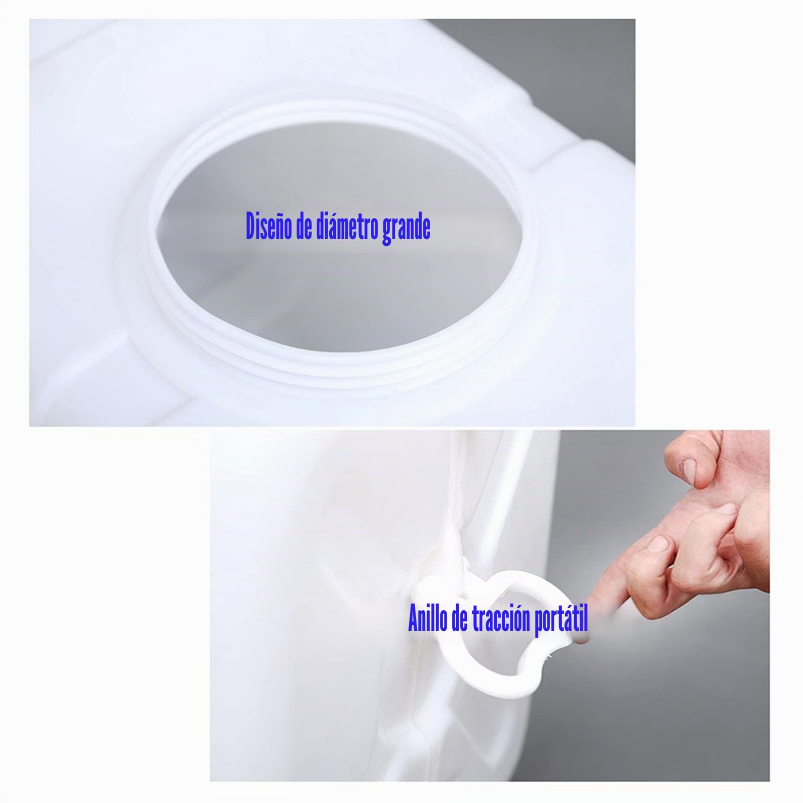 Bidón para agua Cubos De PláStico De Calidad Alimentaria Con Grifo Gran Capacidad Contenedores Tanques De Almacenamiento De Agua DoméSticos Rectangular Blanco Grandes DepóSitos De Agua(Size:110L)