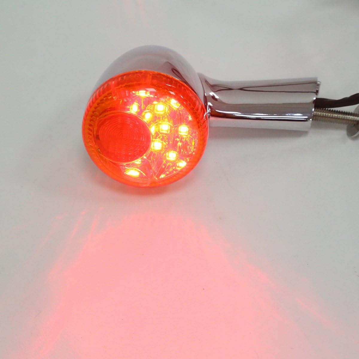 XMT-MOTO Rear Turn Signals Indicators LED Lights Kit Fit for Harley Davidson XL883 XL1200 Sportster 1992-Later(Amber Light/Orange Lens)