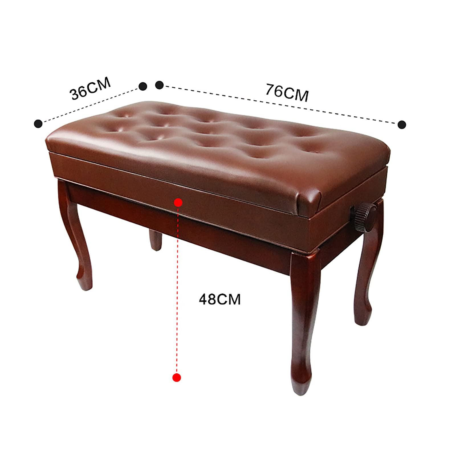 Tabouret de Piano, Tabouret de Coiffeuse, Banc de Piano hydraulique réglable avec Compartiment de Rangement, Banc de Piano de Concert Duet Deluxe adapté aux Enfants et aux Performances pour Adultes