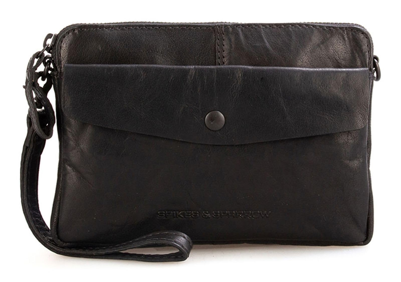 Spikes & Sparrow Women Idaho Crossbody, Black, 20 x 2 x 14 cm