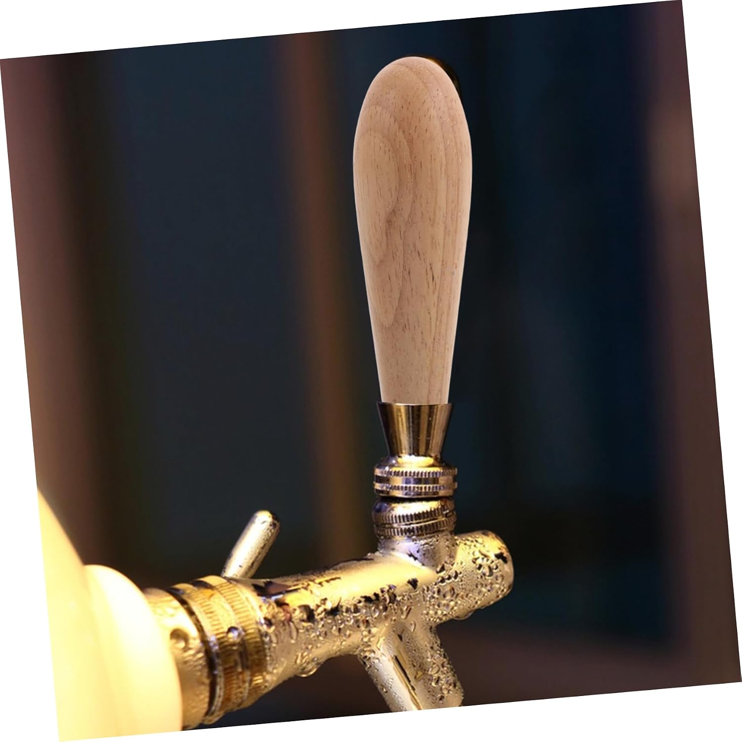 Amosfun Rustic Wooden Draft Beer Tap Handle Ergonomic Grip Faucet Replacement Knob for Home Breweries Bars and Pubs Vintage Style Design for Kegerator and Keg Dispenser