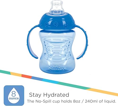 Miniatura 4 de Superboquilla sin derrames Grip N Sip de Nuby 4 meses o más Rojo y azul