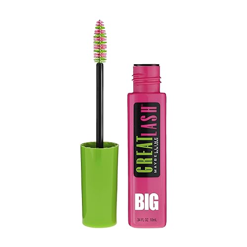 Máscara de pestañas Maybelline New York Great Lash Big lavable, de 0.34onzas líquidas
