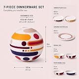 Villeroy & Boch - La Boule Miami, ensemble de vaisselle de 7 pièces pour deux personnes, porcelaine Premium, résistant au lave-vaisselle, convient au four à micro-ondes, multicolore - 2