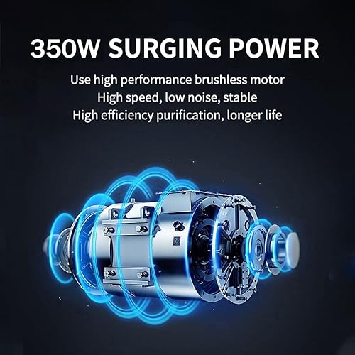 Miniatura 4 de Extractor de humos FES350 de 350 W, succión fuerte, 430 m³/h, carbón activado por flujo de aire, purificación de 4 etapas para F1 Ultar, máquina