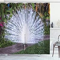 ABAKUHAUS Blumen Duschvorhang Winter Fantasy - 175x200cm Grau Flieder