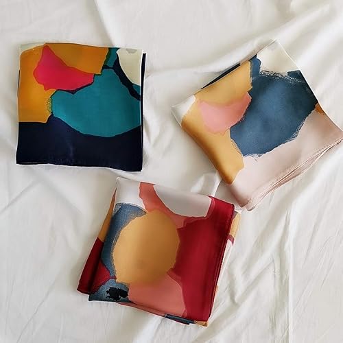 Miniatura 111 de FONYVE - Pañuelo de satén sedoso de tamaño mediano para mujer, cuadrado, 27.5 x 27.5 pulgadas