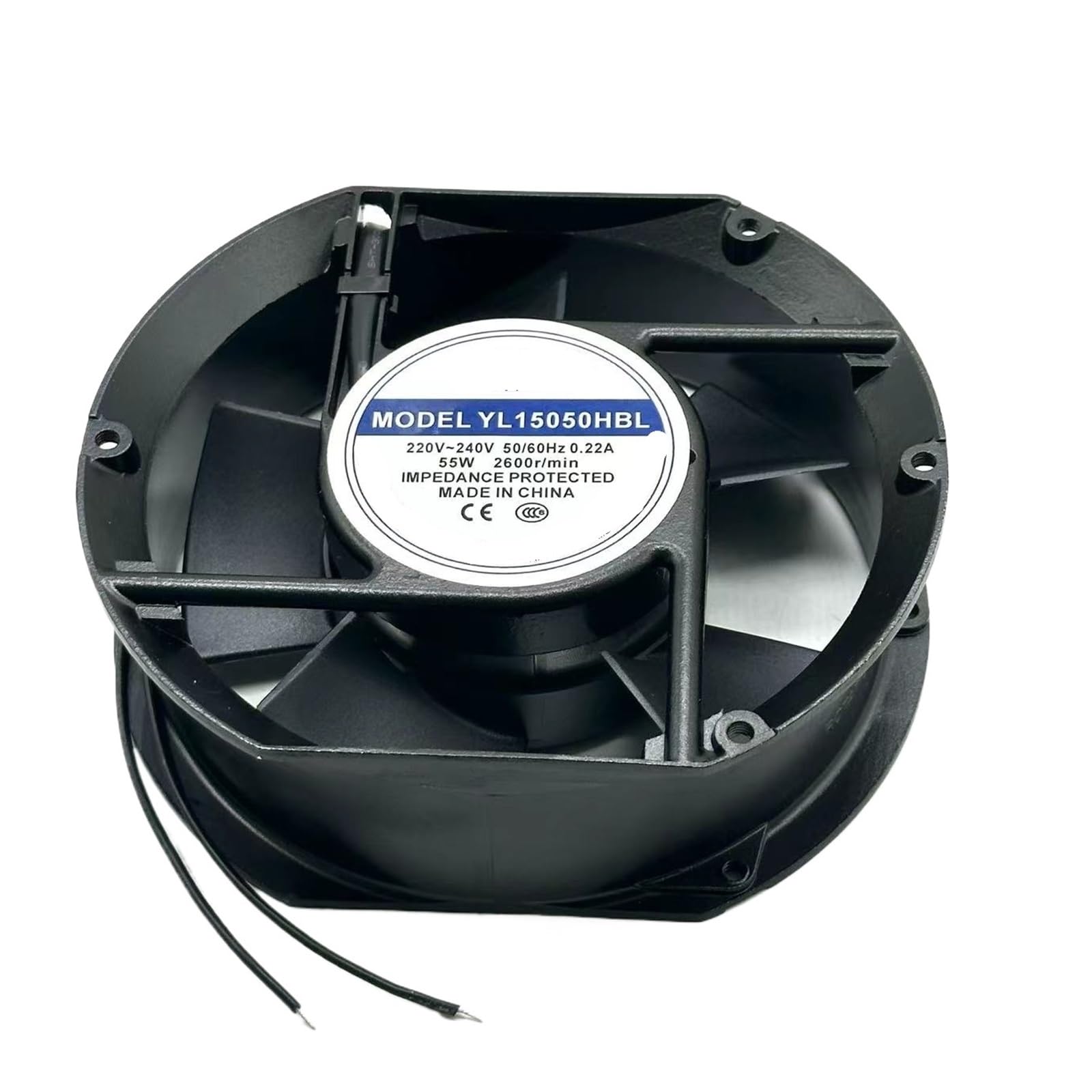 UITGVDQAT YL15050HBL Server Cooling Fan AC 220V 0.22A 172x172x51mm 2-Wire