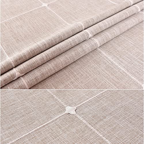 Monibana Plaid Farmhouse Coffee Oval Tablecloth Cotton Linen Heavy Weight Checkered Table Covers Cloths for Dining Room Kitchen Tabletop Decoration, 60x120 Inch by Monibana - Image 6
