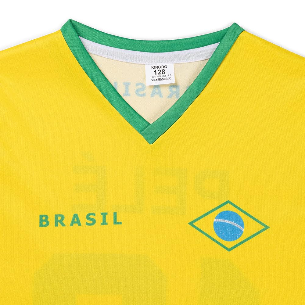 Brésil Maillot De Foot Domicile Pelé - Enfant et Adultes - Ensemble Foot