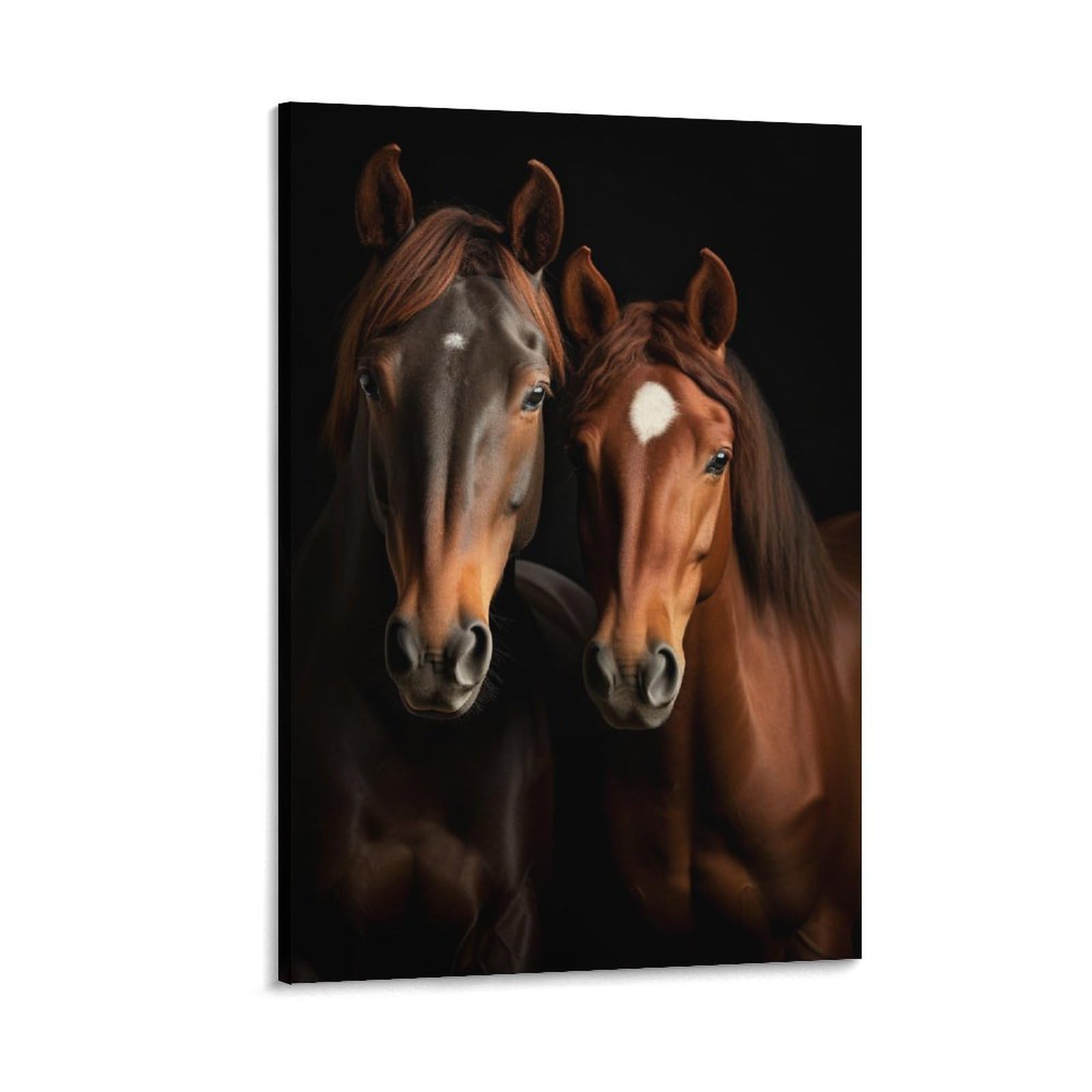 FOCCAR Retro Stronger Horse Canvas Wall Decor Modern Retro Animal Farmhouse Poster Wall Art for Living Room Bedroom Artwork