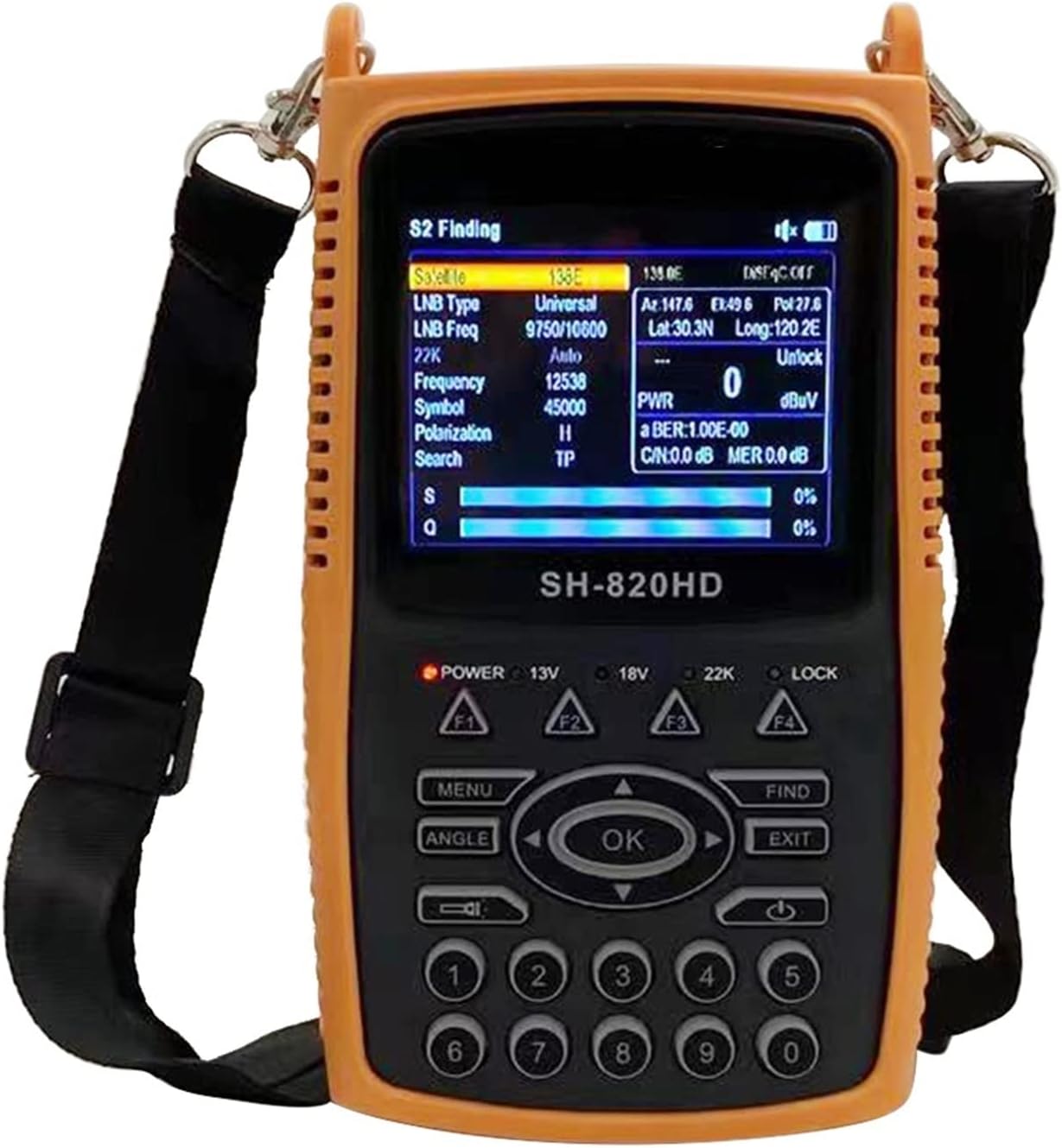 Satellite Finders DVB-S2 DVB-T2 Combo Digital Signal Finder Meter Support CCTV 3.5 Inch HD TFT LCD Screen 8PSK 32APSK VS 810HD for Adjusting Sat TV Dish(SH-820HD S2)