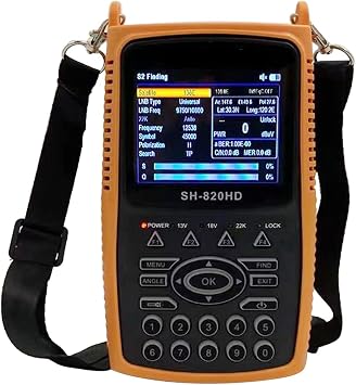 TV Signal Strength Meter, DVB-S2 DVB-T2 Combo Digital Signal Finder Meter Support CCTV 3.5 Inch HD TFT LCD Screen 8PSK 32APSK VS 810HD,Camping EssentialsSH-820HD S2