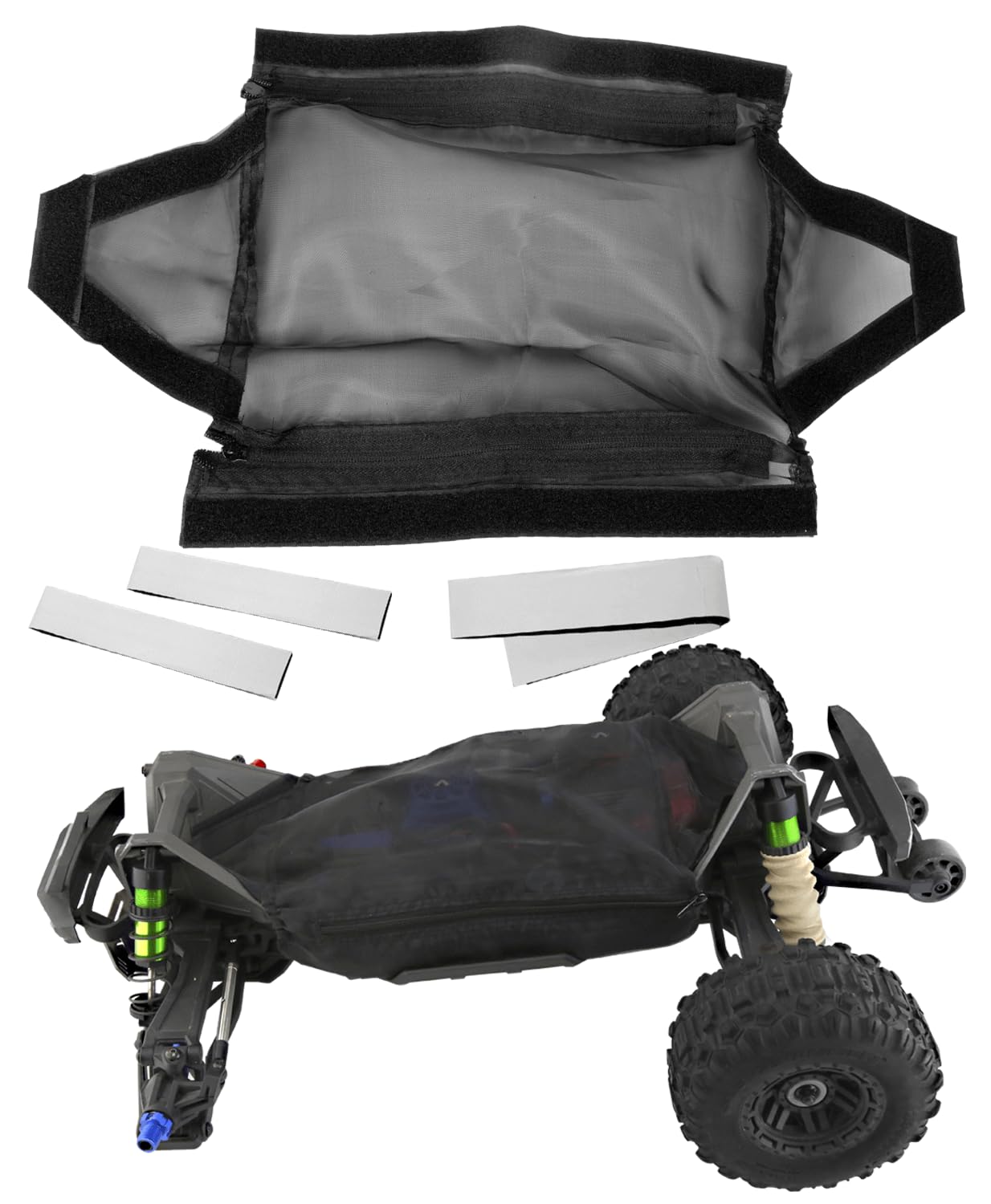 RCarmumb Chassis Guard - Dirt & Dust Resistant Cover for 1/10 V2 Maxx, Rocks & Mud Protection, Mesh & Waterproof Design, Black