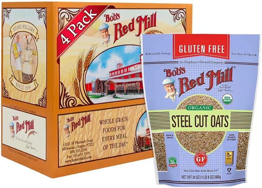 Bob's Red Mill Gluten Free Organic Steel Cut Oats, 24 Ounce