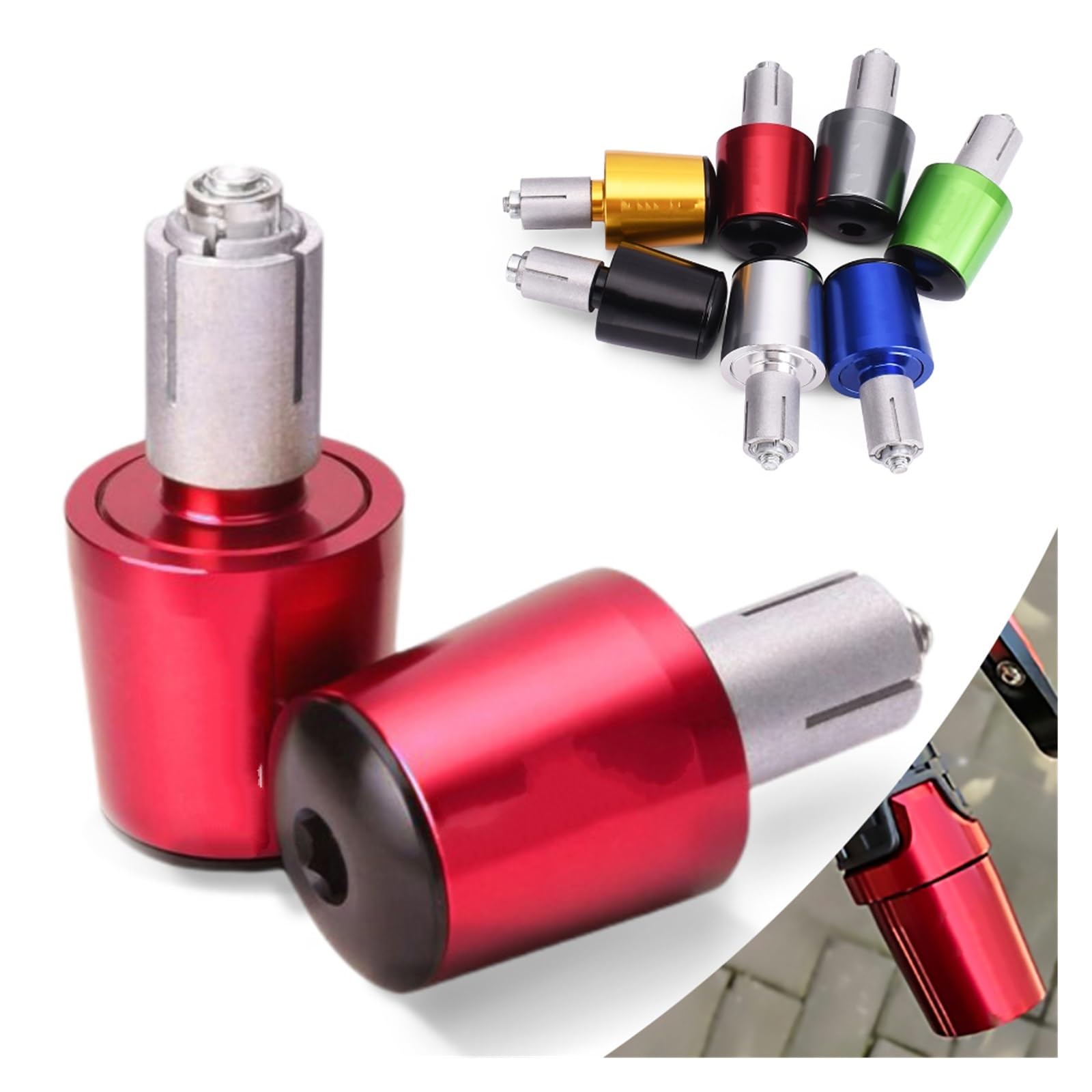 Moto Guidon Extrémités Prise POUR HON&DA CRF1000L POUR CRF 1000L Africa Twin 2016 2017 2018 Poignées De Moto Accessoires D'extrémité De Barre Poignée Guidon Bouchon Embout Poignée ( Couleur : 8