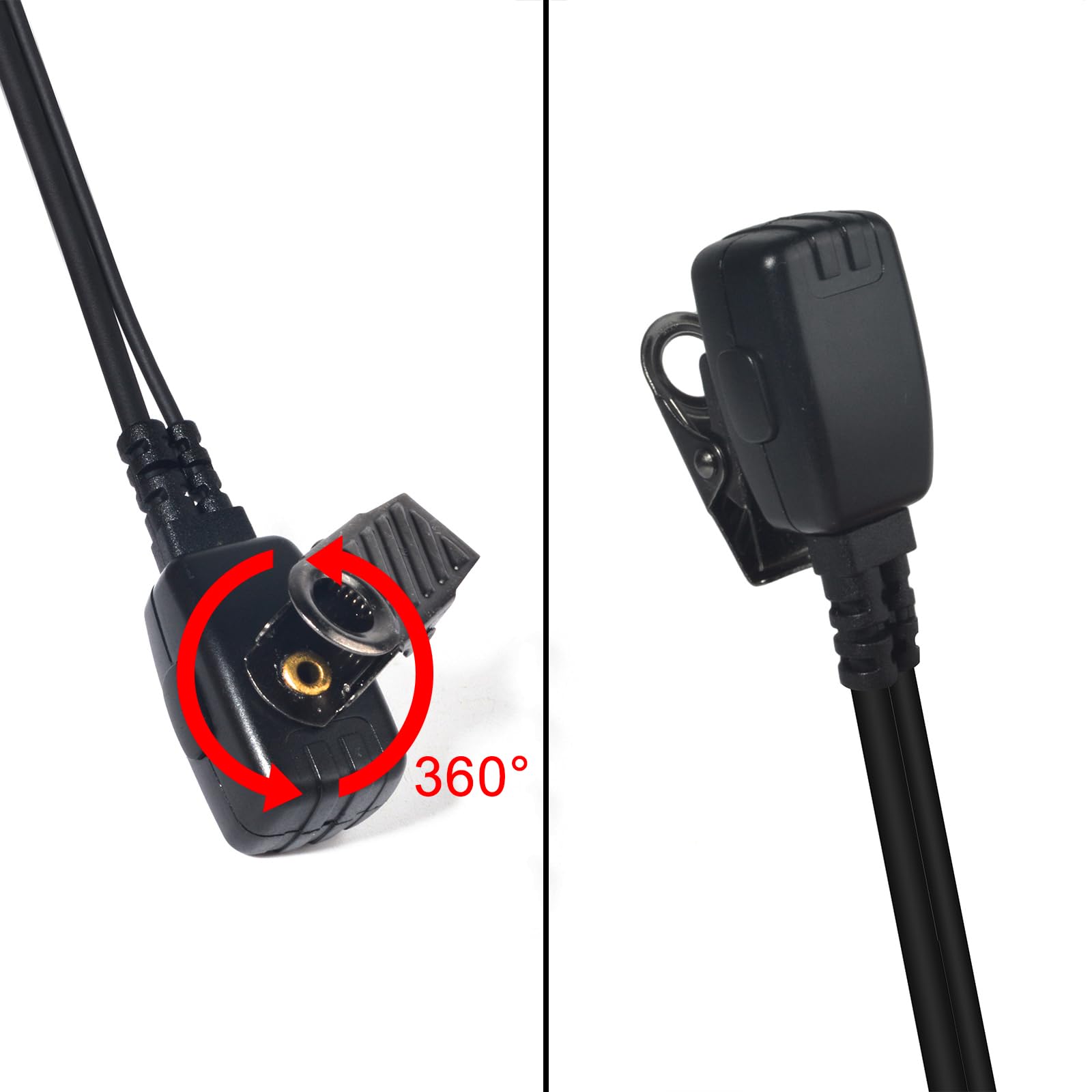 Oreillette Mono PTT pour Talkie-Walkie, Casque en Forme de G, Compatible avec Motorola Talkabout TLKR T62, T82, T82 Extreme, T92 H2O Radios Bidirectionnelles