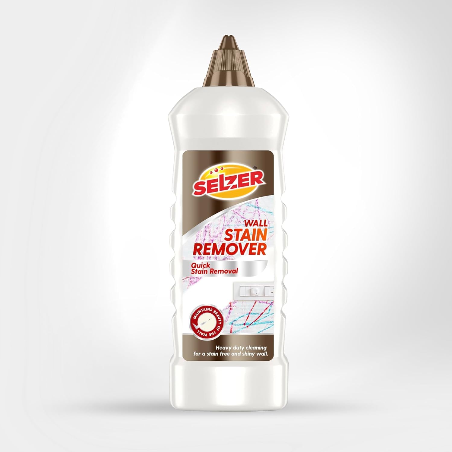 SELZER Wall Stain Remover - 250 ml| Removes Kids' Drawings, Markers & Stains | Multifunctional Scratch & Stain Cleaner for Walls, Paint, Tiles, & More | Safe, Easy to Use | (Pack of 1)-image-35