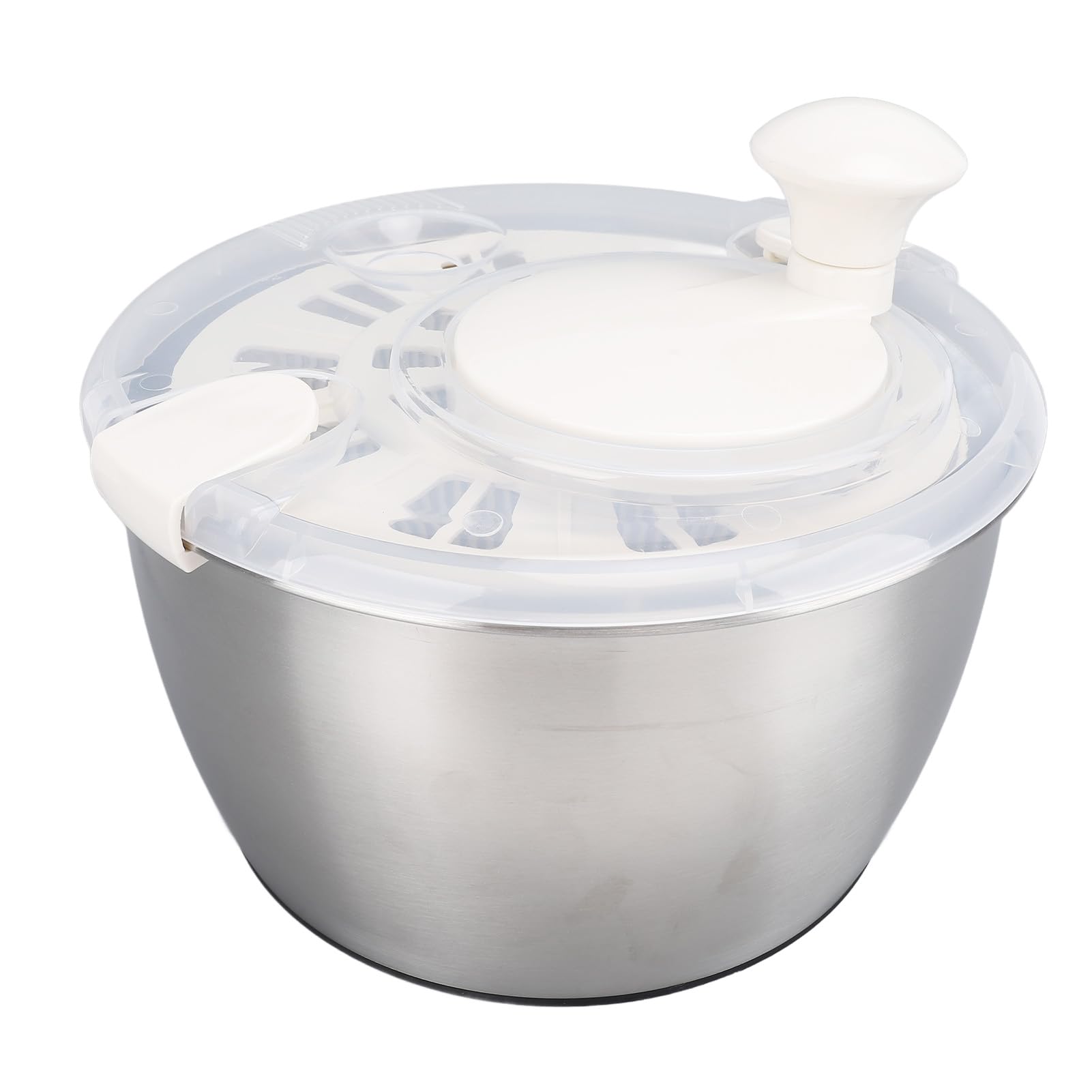 Centrifuga per Insalata, Centrifuga per Lattuga Multifunzionale in Acciaio Inossidabile di Grande capacità da 5 Litri, Essiccatore per Verdure con Asciugatura Rapida e Coperchio con Chiusura