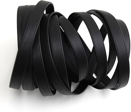 Miniatura 5 de Correas de cuero sintético cosidas para manualidades, tiras de cuero con costuras de 0.6 pulgadas de ancho, 2 yardas de largo, color blanco