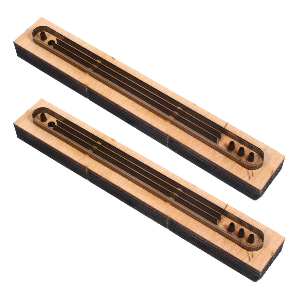 TEMPNAP 2 Plantillas de Corte de Cuero Pack de 2 Piezas Molde de Metal Fácil de Cortar para Pulseras de Hilos para Manualidades para Proyectos de Cuero