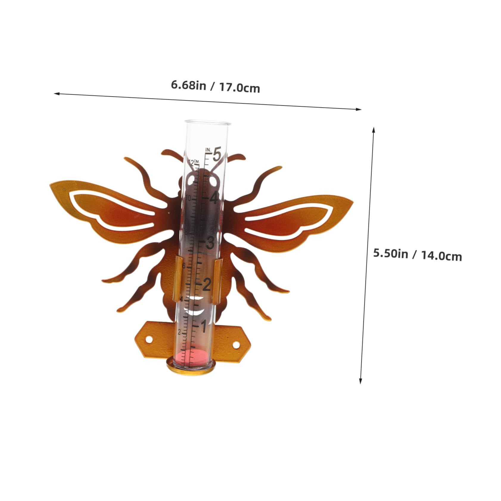 OFFSCH Vintage Iron Rain Gauge Accurate Boys and Girls Outdoor Rain Gauge with Replacement Tube for Yard Garden Decor