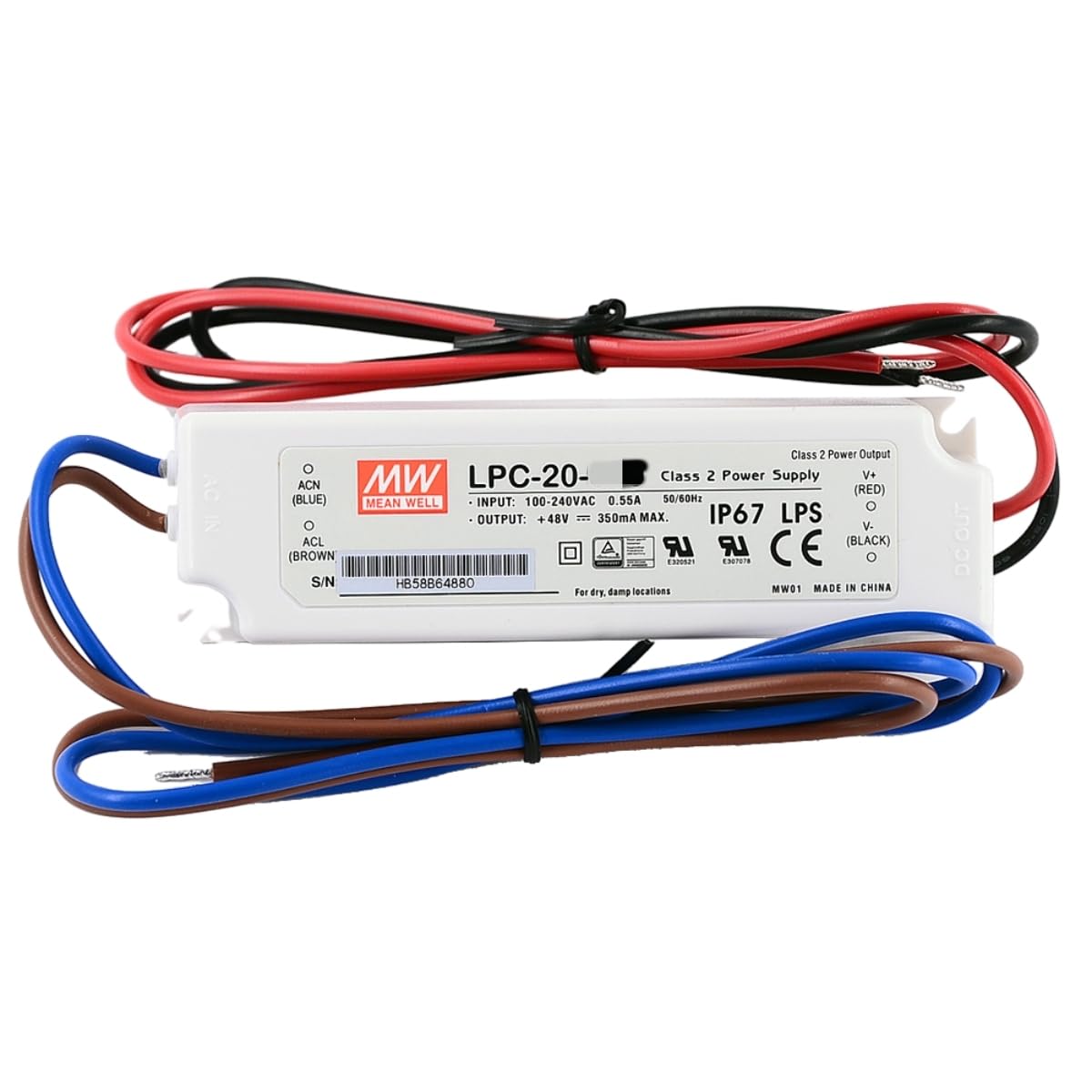 Amazon.com: Mean Well LPC 20W 9-48V 350mA LED Driver LPC-20-350