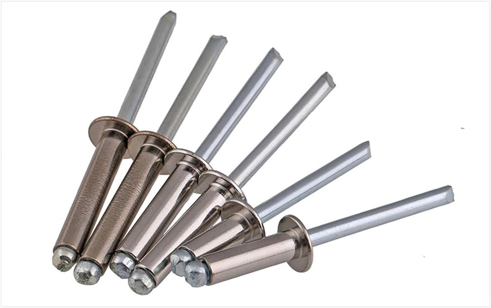 Rivetti di fissaggio Nutsert, viti bulloni, rivetto rivetto aperto in acciaio inossidabile 304, testa rotonda, rivetto pop, chiodo decorativo, rivetto cavo m5 20 pezzi / 50 pezzi (50 pezzi, lunghezza