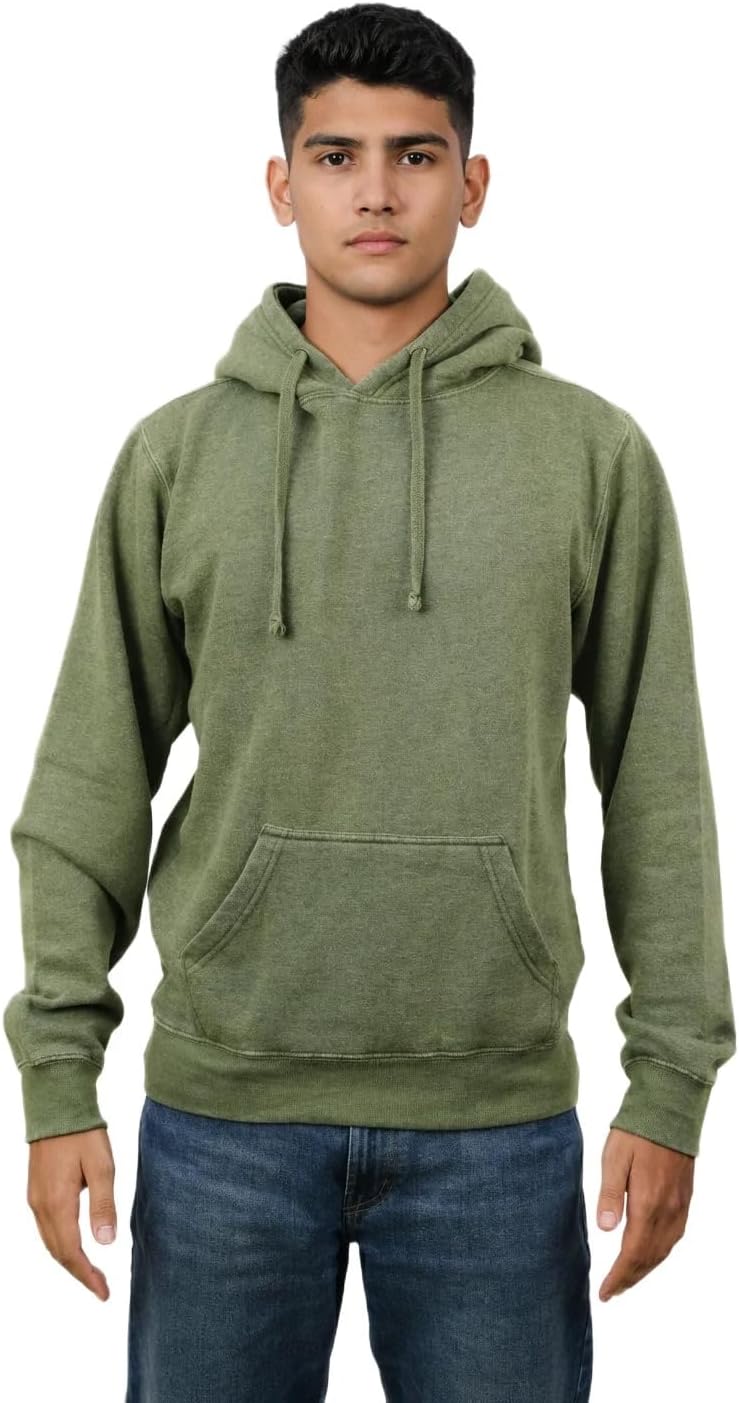 Vintage Fleece Unisex Hoodie, Pullover Hooded Washed Sweatshirt for Men and Women Style 617 Print Ready Blanks