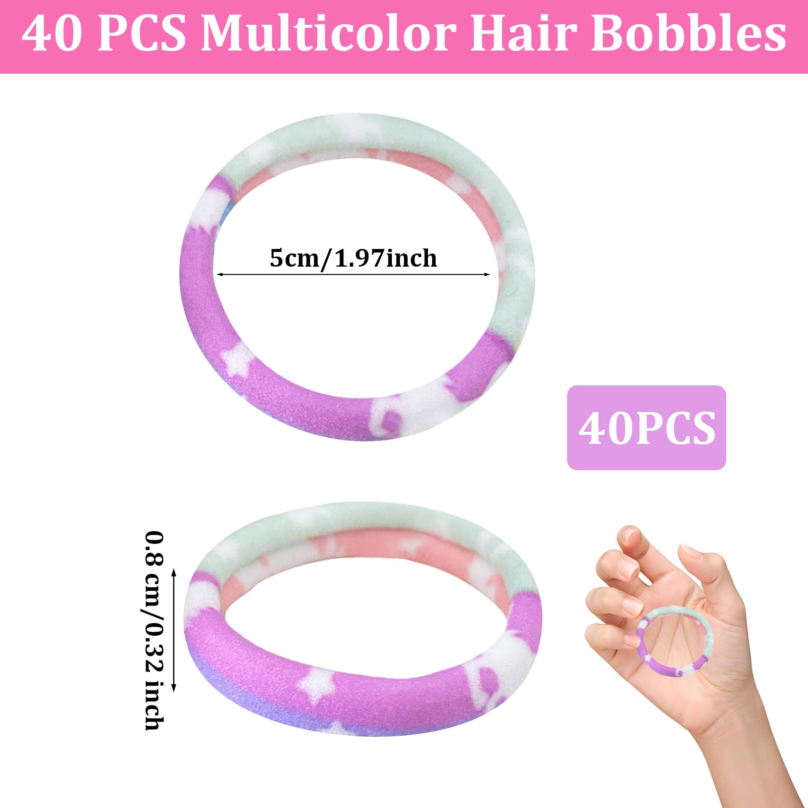 YOCHLEY 40 PCS Elastic Hair Bands - Image 2