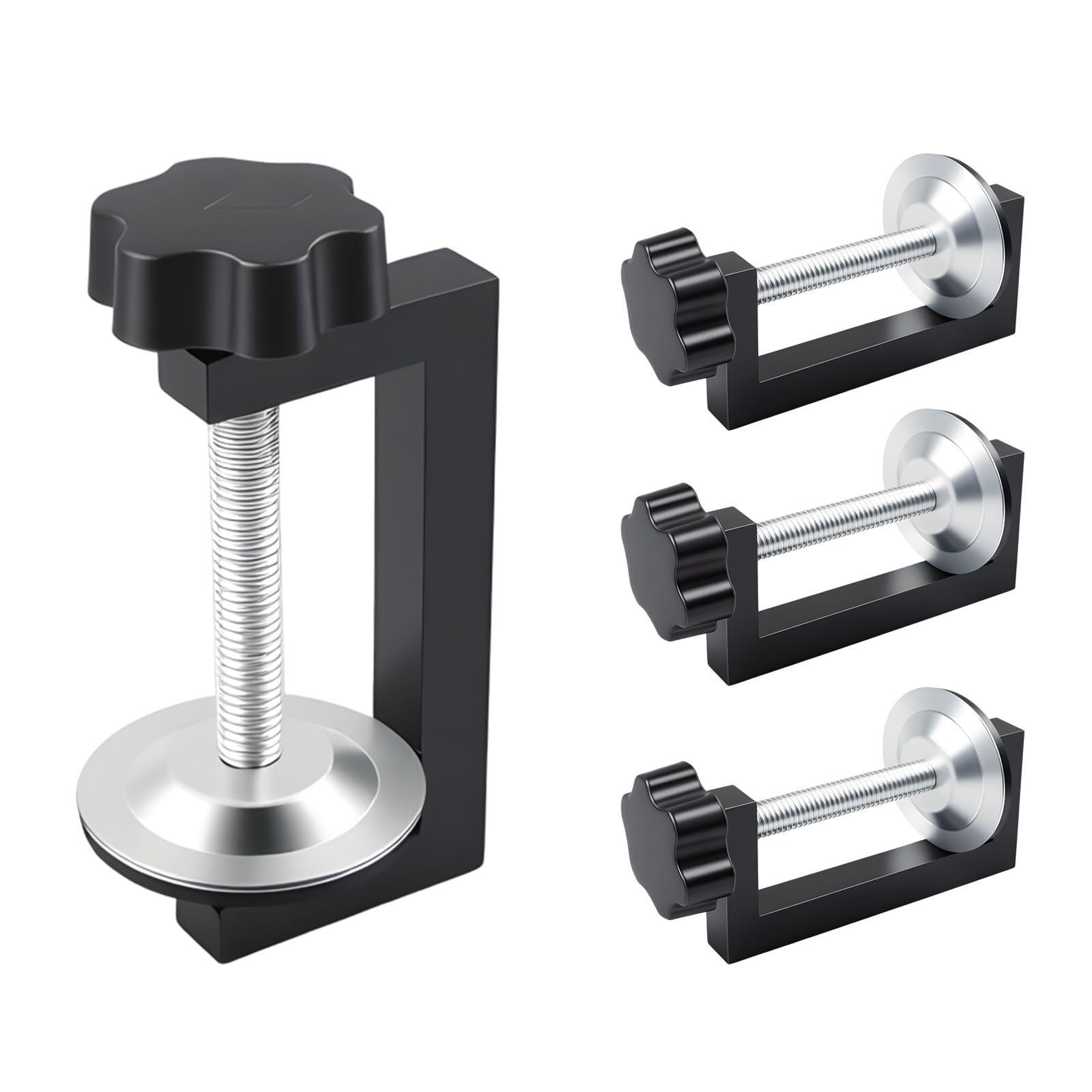 4PCS G Clamps for Woodwork, Quick Grip Wood Clamps Set, Adjustable 10-57mm Range, Compact Small Clamp for DIY Woodworking Projects