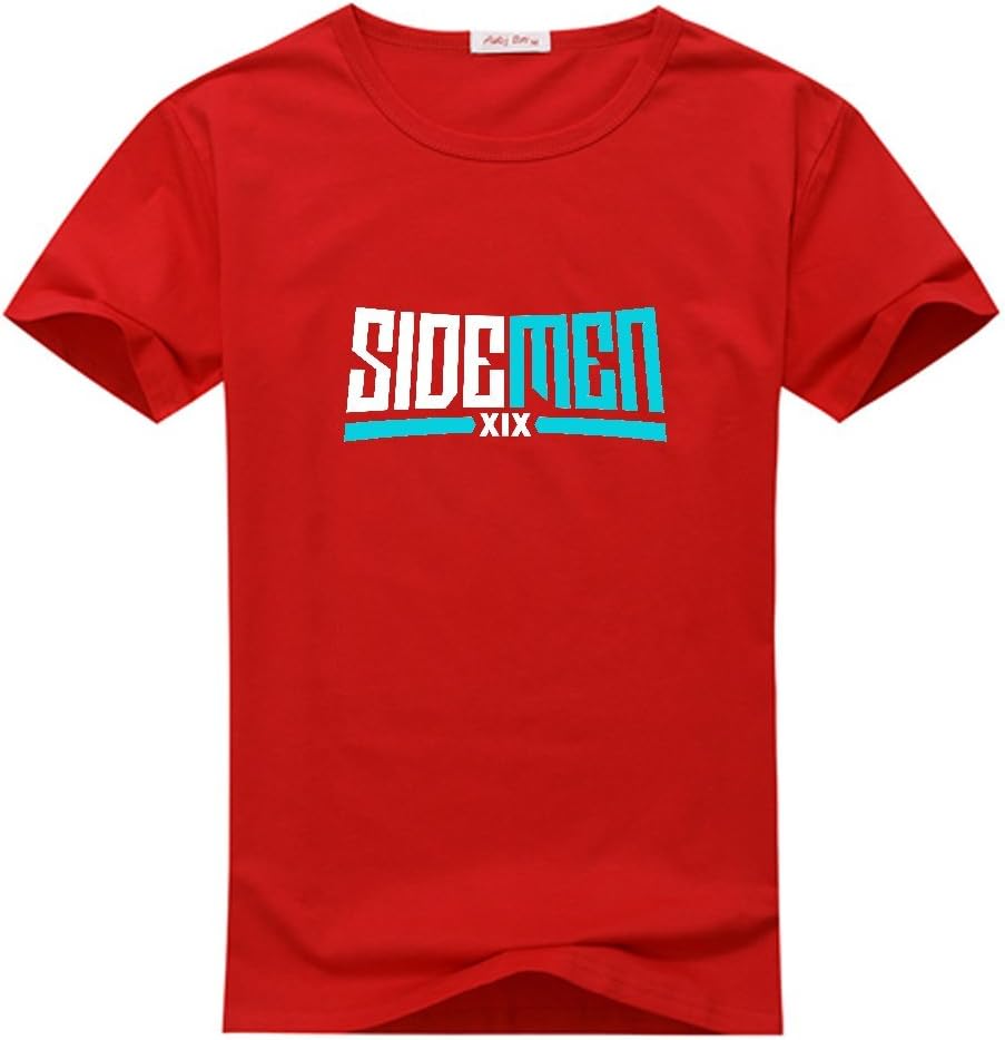 SidemenMen's Custom Print Classic Cotton T-Shirt XX-Large Red