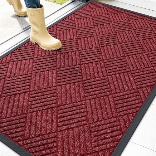 Image of OLANLY Front Door Mat Outside Entrance 47x32, Waterproof Heavy-Duty Doormat