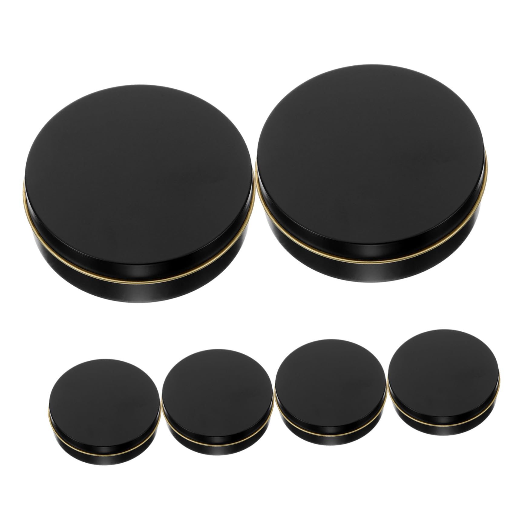 SEWACC 6Pcs Lightweight Multi Function Candle Tins Portable Tinplate Cases for Storage and Candle Making for Home Accessories and Creams