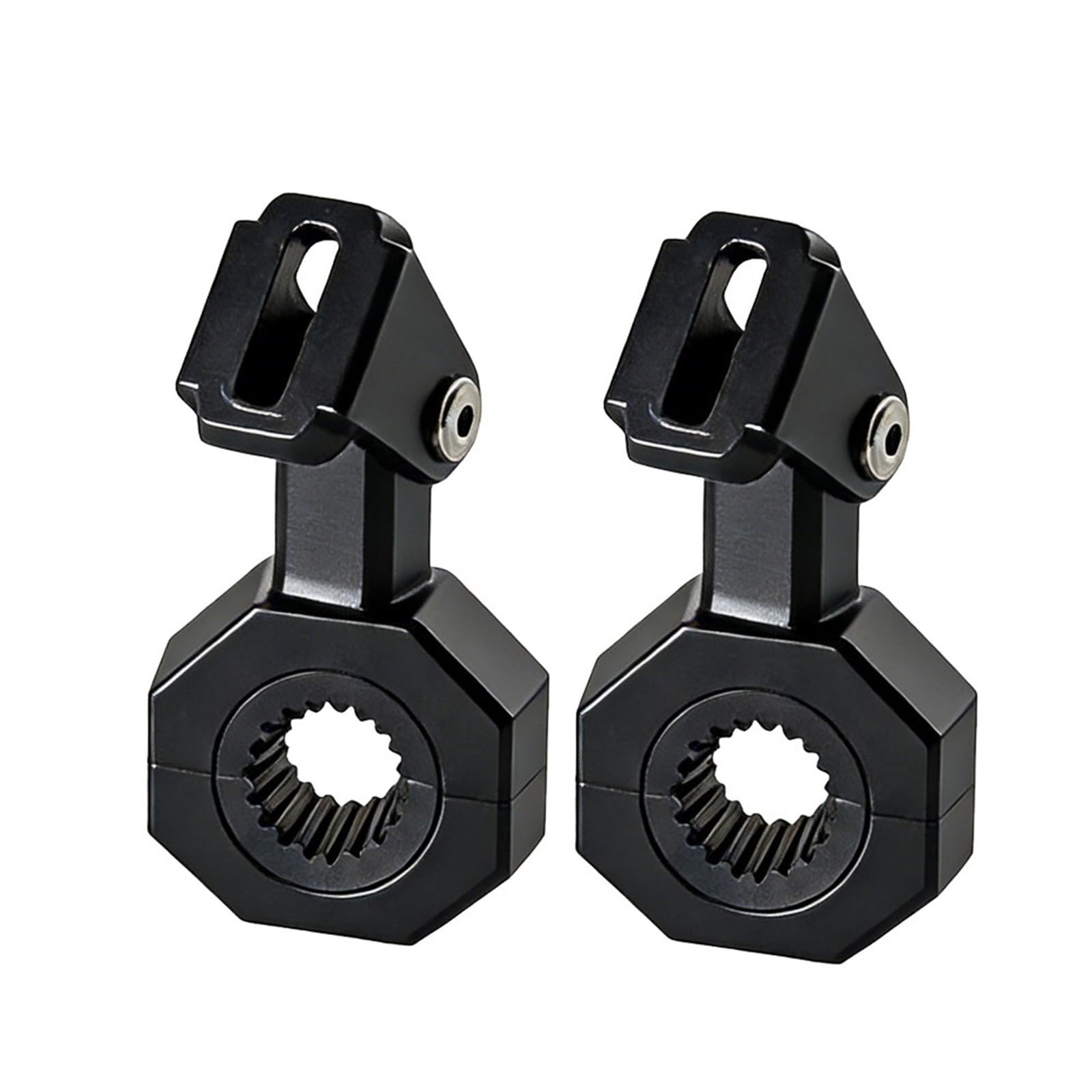 Headlight Bracket Mount Aluminum Alloy Motorcycle Auxiliary Lights Bracket Degree Horizontal Bull Bar Fog Mount Clamp(2pcs)