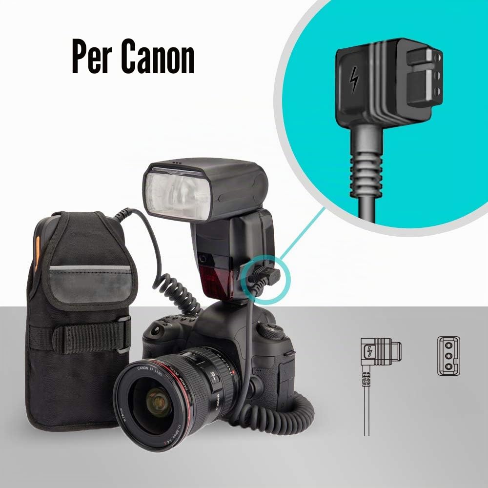 AODELAN Pacco Batteria Flash per Canon Speedlite 550EX, 580EX, 580EXII, 600EX, 600EX-RT, 600EX II-RT