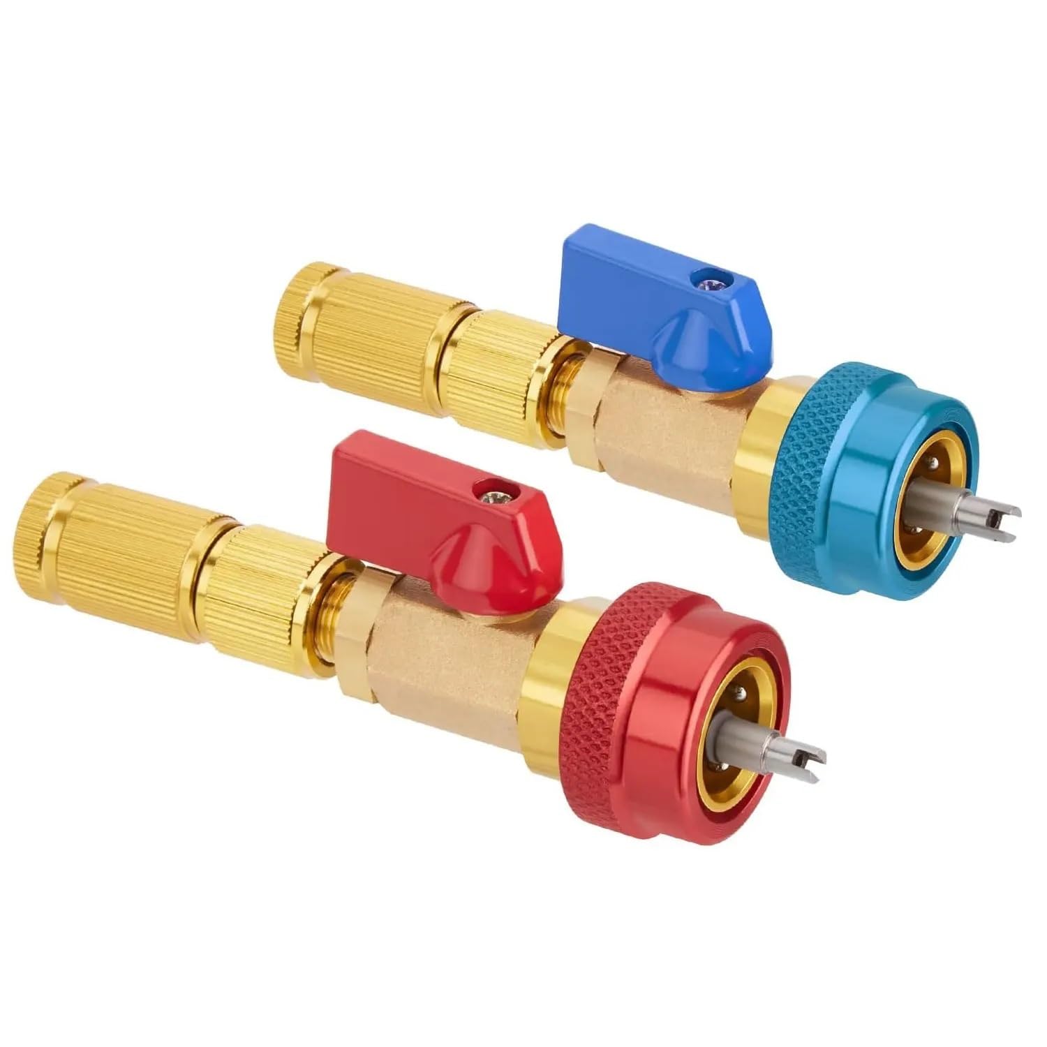 R134A-Ventileinsatz-Entferner-Installations-AC-Service-Tool | Doppeldruckeinsatz, schnelle Demontage, bequeme Kältemittelwartung(Only 2pcs)