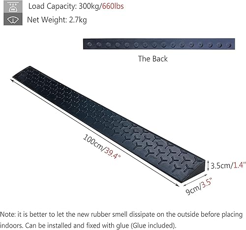 Miniatura 8 de Loading Ramps, Threshold Ramp, Threshold Ramp Rubber, 12345 cm Rise Wheelchairs Ramps for Home Garden Yard Sliding Glass Doors Steps, Indoor Outdoor