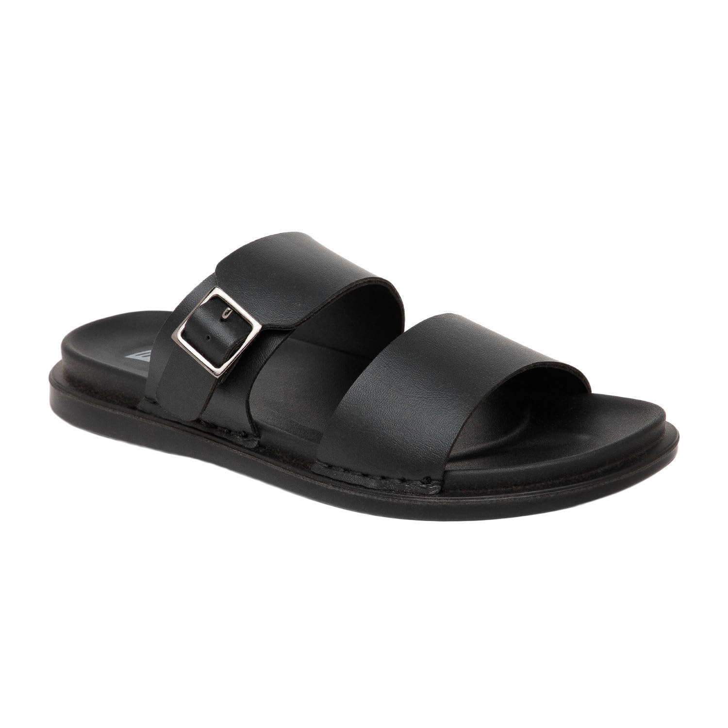 INSOFT Mens Slip on with Buckle Black Sandal | Hand Stitched | Comfortable Footbed, Breathable and Classic Design | Slip Resistant Sandal | 7 UK (B0CZRVVLCQ) Amazon Price History, Amazon Price Tracker